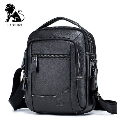 Men's Cowhide Genuine Leather Fashion Large Capacity Men's Shoulder Bags