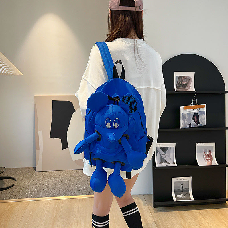 Mickey Vertical Shoulders Female Convenient Large Middle School Students' Schoolbags