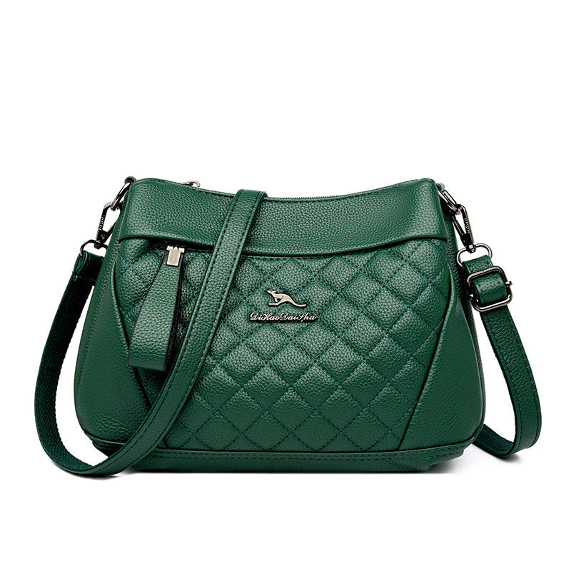 Women's Embroidered Sheepskin Rhombus Mother Warm Color Small Square Bags