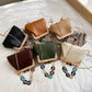 Women's Winter Korean Style Wooden Clip Chain Bags
