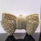 Women's Banquet Dress With Diamond Bow Holding Evening Bags