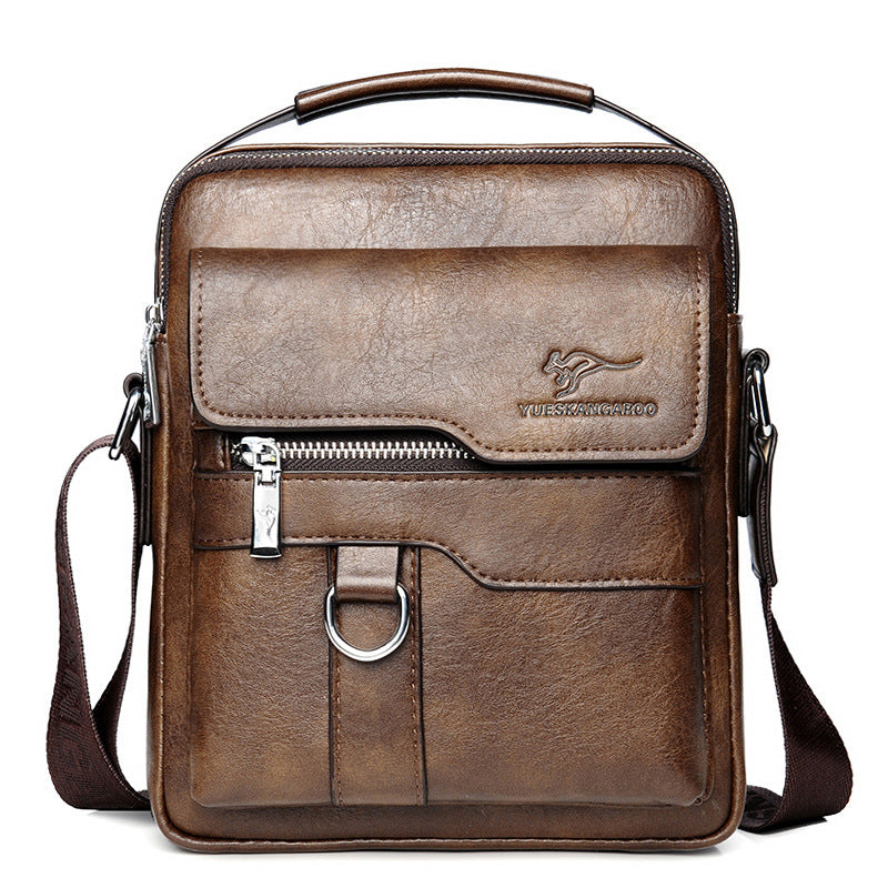 Men's Soft Leather Large Capacity Business Men's Shoulder Bags