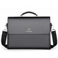 Men's Business Horizontal Large Capacity Leather Shaping Conference Work Handbags