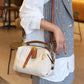 Women's Genuine Leather First Layer Contrast Color Handbags