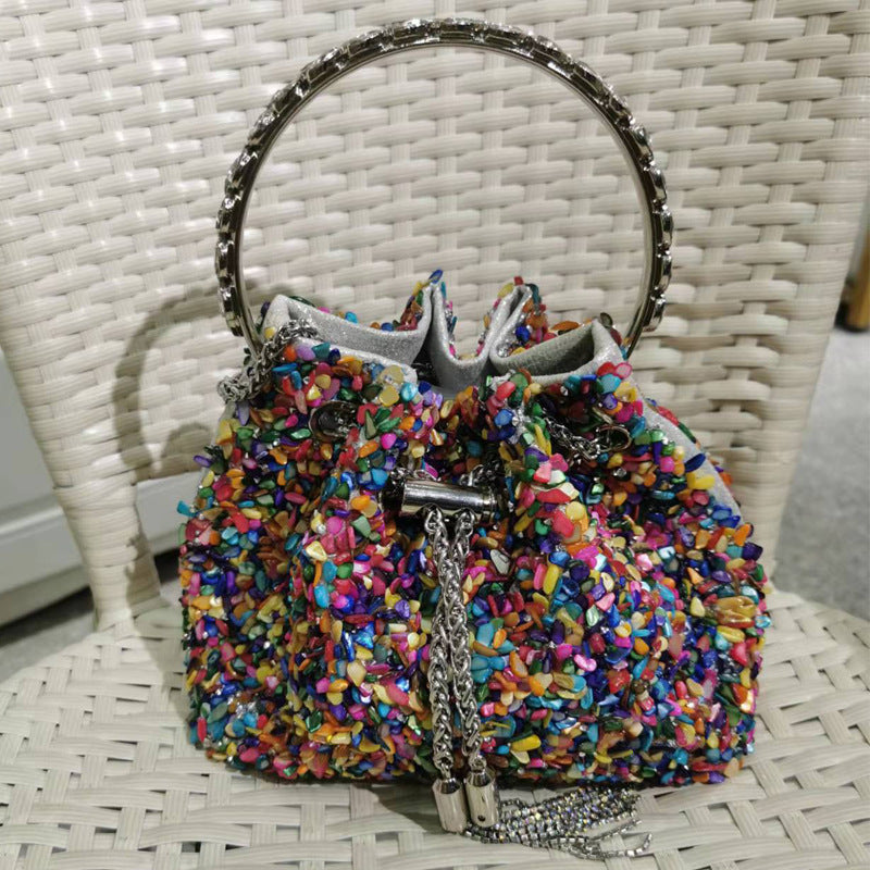 Women's Heron Live Streaming On Tassel Rhinestone Shoulder Bags