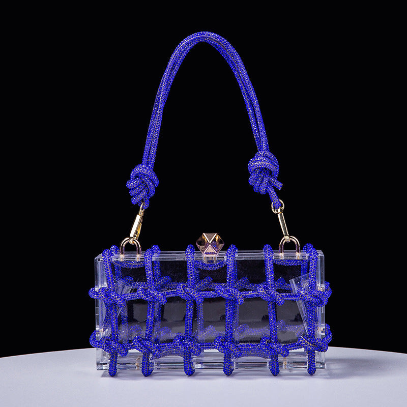 Storage Box Banquet Handcraft Braiding Rope Small Square Bags