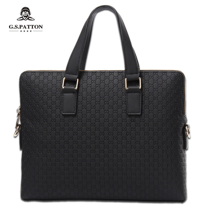 Men's Trendy Unique Business Leather Pattern Laptop Bags