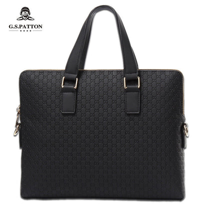 Men's Trendy Unique Business Leather Pattern Laptop Bags