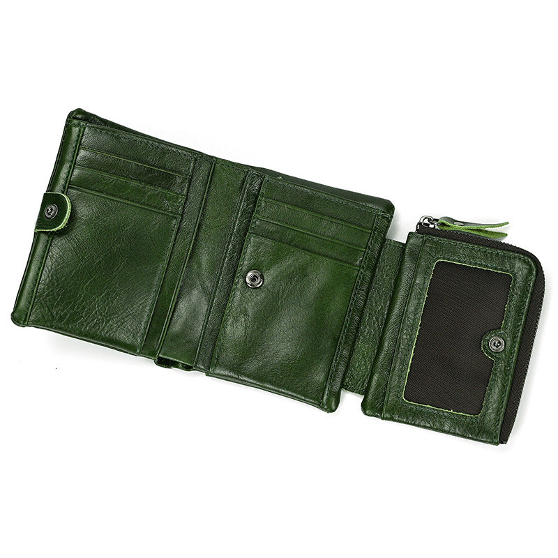 Men's Business Simplicity Short Multiple Slots Leather Men's Wallets
