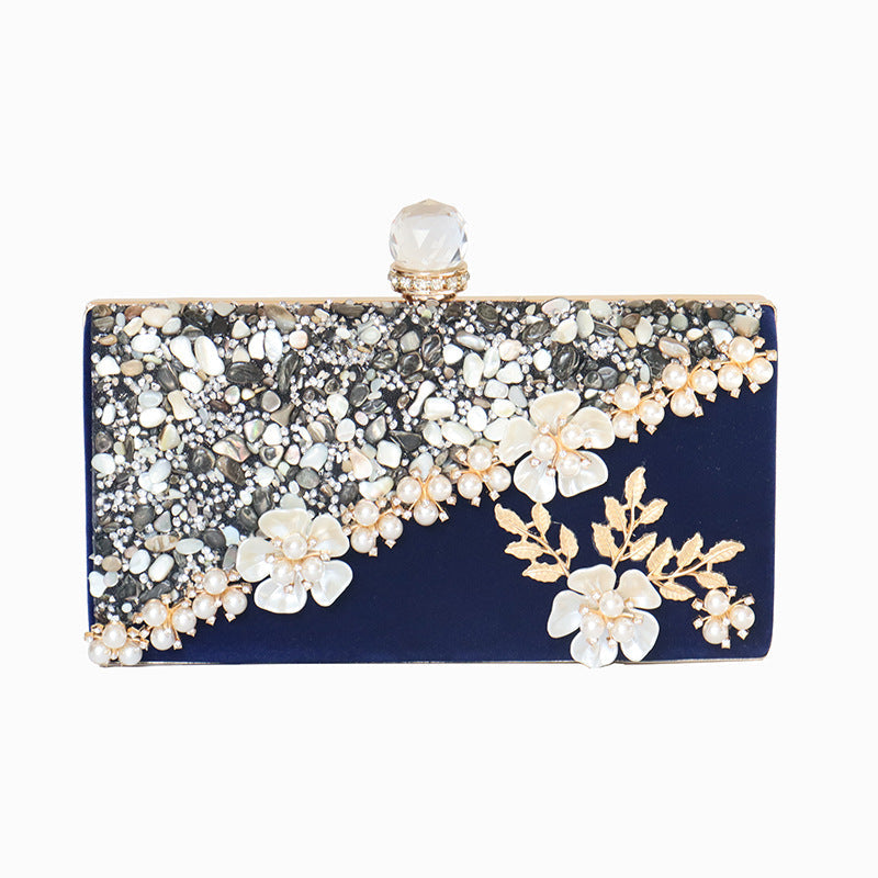 Dinner Handmade Sweet Flowers Clutch Veet Evening Bags