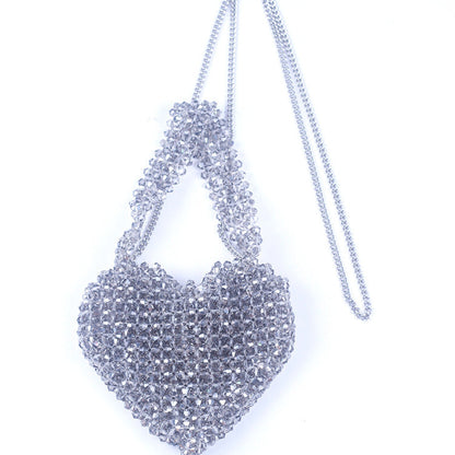 Summer Sier Glass Acrylic Woven Fashion Trendy Handbags