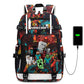 Men's Large Capacity Junior High My World Backpacks