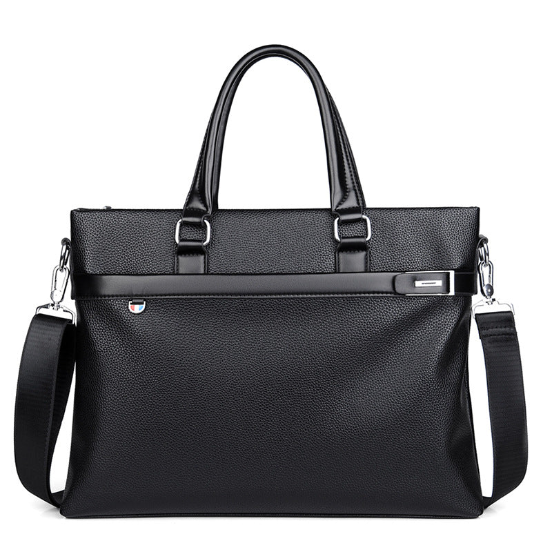 Men's Business Soft Leather Computer Trendy Trend Men's Handbags