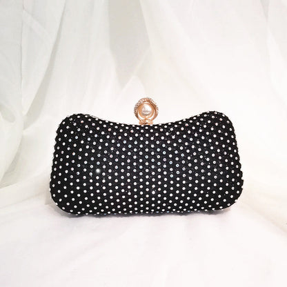 Diamond Pearl Pillow-shaped Net Shiny Dress Dinner Evening Bags