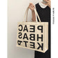 Beautiful Textured Niche Large Capacity Canvas Shoulder Bags