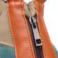 Women's Korean Style Preppy Canvas Contrast Color Striped Handbags