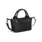 Women's Portable Dumpling Oxford Cloth Contrast Color Genuine Leather Bags