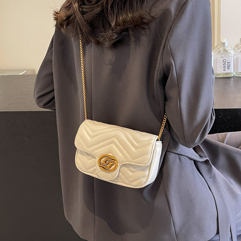 Spring Classic Style Chain Versatile Texture Crossbody Bags