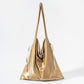 Glossy Drawstring Artistic Commuter Style Lazy Fashion Large Capacity Shoulder Bags