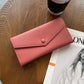 Women's Leather Long Simple First Layer Cowhide Multiple Ladies Wallets