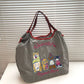 Women's Style Embroidery Shopping Fashion Nylon Waterproof Shoulder Bags