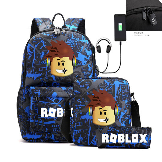 Surrounding The Game Charging Unisex Pencil Three-piece Bags
