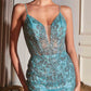Cinderella Divine OC007 Long Glitter Formal Gown with Corset Back