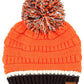 C.C Teal Color Ribbed Beanie With Pom