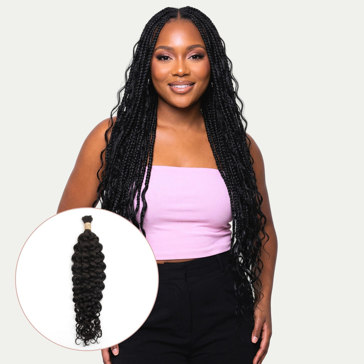 Cabello de trenzar 100% humano a granel Ocean Wave