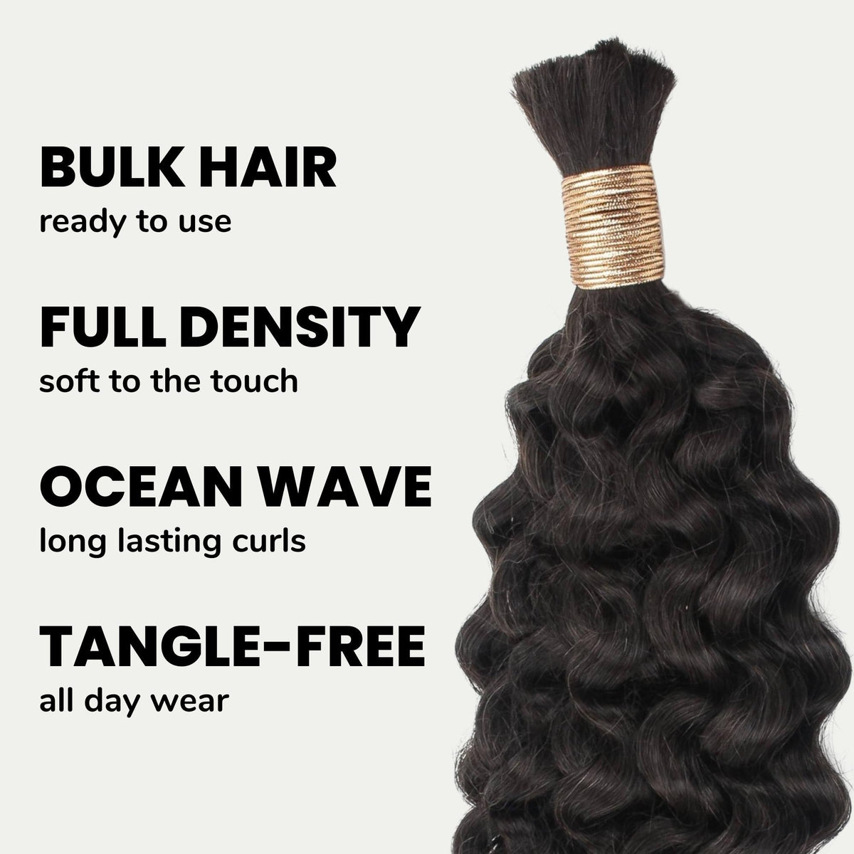 Cabello de trenzar 100% humano a granel Ocean Wave