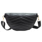 Chevron Patterned Solid Sling Bag