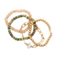 4PCS Natural Stone Bracelet Beaded Stretch Bracelets Set