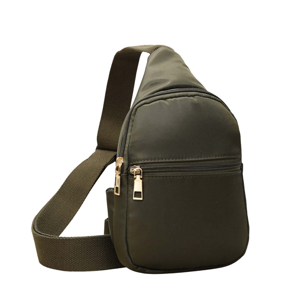 Solid Nylon Mini Sling Bag