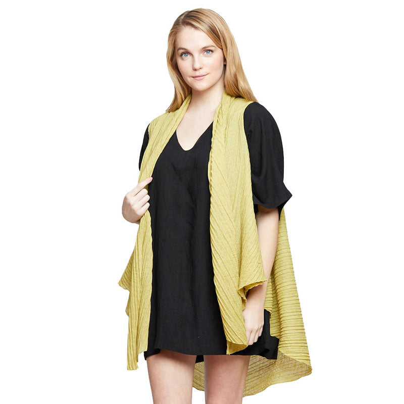 Solid Pleated Vest