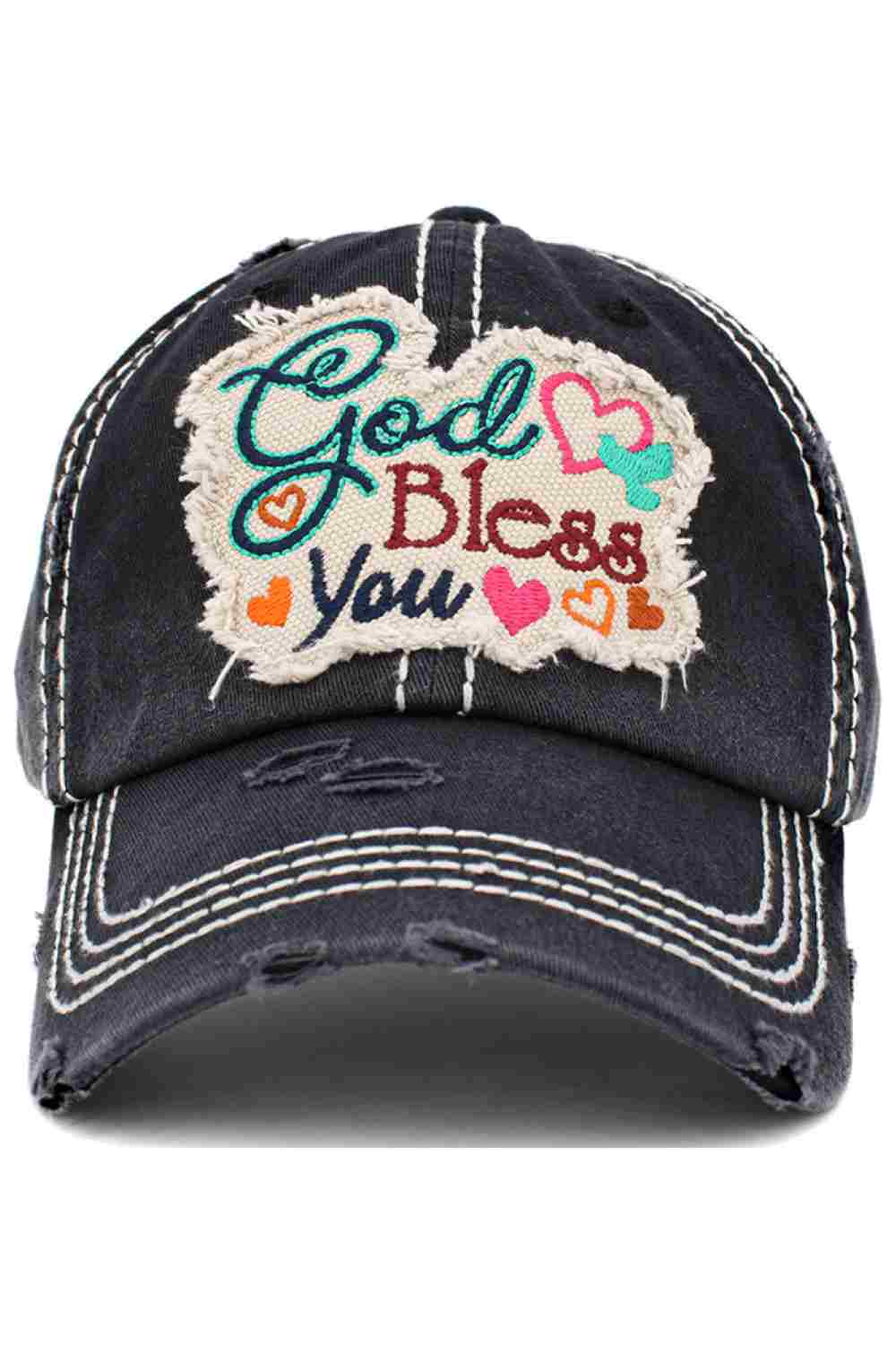 GOD BLESS YOU VINTAGE BASEBALL CAP
