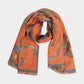Floral Pattern Fringe Oblong Scarf