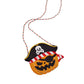 Halloween Pirate Pumpkin Beaded Mini Crossbody Bag