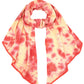 C.C Tie Dye Bias Cut Scarf With Rubber Patch