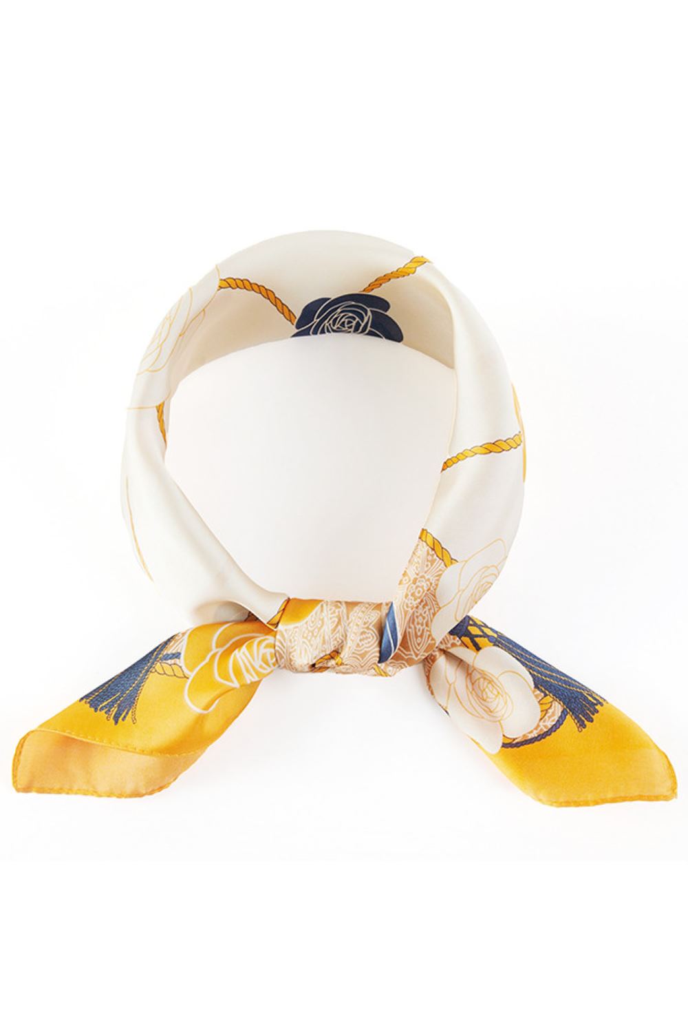 Flower and Tassel Pattern Print Bandana Scarf