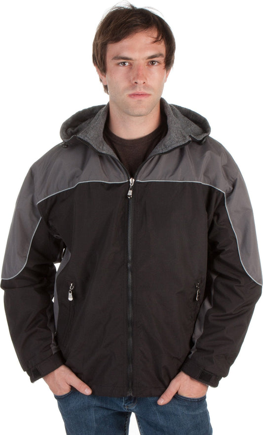 Chaqueta con capucha reversible bicolor resistente al agua para hombre (2 colores)