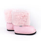 Pink Velvet Barefoot Ankle Boot Topper | Ozznek Removable Sole Shoes