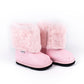 Pink Velvet Barefoot Ankle Boot Topper | Ozznek Removable Sole Shoes