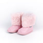 Pink Velvet Barefoot Ankle Boot Topper | Ozznek Removable Sole Shoes