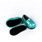 Teal Velvet Barefoot Shoe Topper | Ozznek Wide Toe Box & Zero-Drop