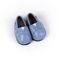 Blue-Grey Velvet Topper | Ozznek Removable Sole Shoes | Barefoot & Zero-Drop
