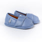 Blue-Grey Velvet Topper | Ozznek Removable Sole Shoes | Barefoot & Zero-Drop