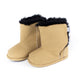 Brown Faux-Fur Barefoot Boot Topper | Ozznek Removable Sole Shoes