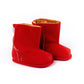 Red Ankle Boot Topper | Ozznek Removable Sole Shoes | Barefoot Kids Boot