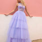 Nox Anabel P1400 Falda Larga de Tul Escalera Corsé con Escote Corazón Vestido de Gala Corte A