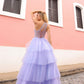 Nox Anabel P1400 Falda Larga de Tul Escalera Corsé con Escote Corazón Vestido de Gala Corte A